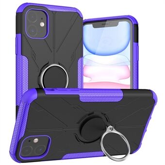 For iPhone 11 6,1 tommers beskyttelsesveske Støtsikker PC + TPU-bakdeksel med Ring