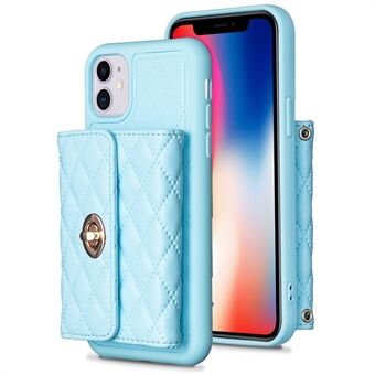 BF21 For iPhone 11 6,1 tommers telefonveske PU-skinn+TPU-støttekortholderdeksel med skulderstropp