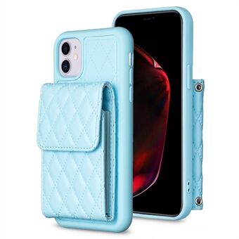 BF22-stil kortholder Kickstand telefondeksel for iPhone 11 PU-skinn+TPU-telefondeksel