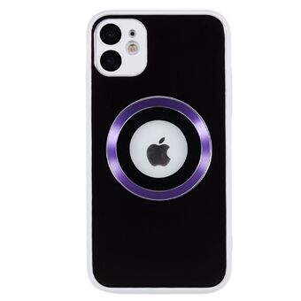 For iPhone 11 Magnetisk telefonveske Logovisning Ring AG Matt TPU bakdeksel