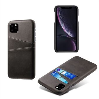 KSQ Leather Hardcover for iPhone 11 Pro med kortholdere - Svart