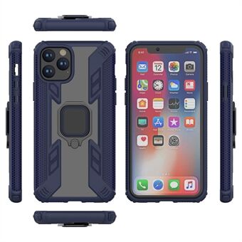 Warrior Style Rotating Ring Kickstand PC + TPU Hybrid-deksel for iPhone 11 Pro 5,8 tommer (2019)