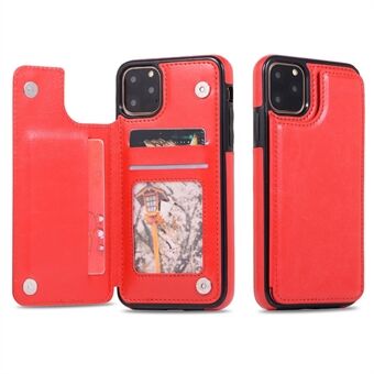 Crazy Horse skinnbelagt TPU-telefondeksel med kortspor Kickstand Shell for iPhone 11 Pro 5,8-tommers