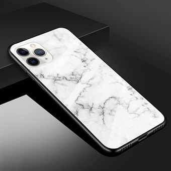 Marble Texture Bakside i herdet glass + TPU Combo telefondekselveske for iPhone 11 Pro 5,8 tommer