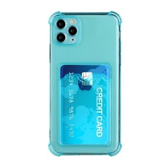 Gjennomsiktig TPU støtsikker mobiltelefonveske Shell Protector med kortholder for iPhone 11 Pro 5,8 tommer