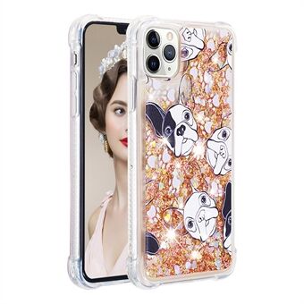 Quicksand Moving Glitter Pattern Printing Anti-sjokk Stilig anti-støvveske TPU-deksel for iPhone 11 Pro 5,8 tommer