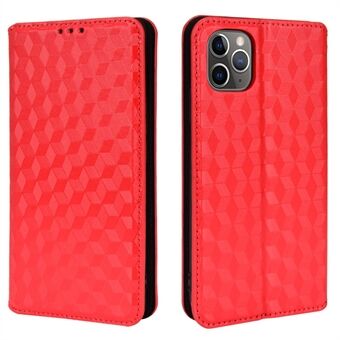 3D Rhombus Imprinting Stand , fallsikkert skinndeksel Mobiltelefonstativ Deksel Shell for iPhone 11 Pro 5,8 tommer