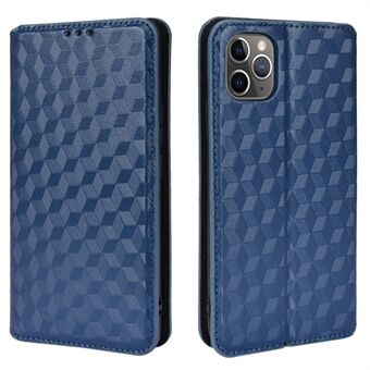 3D Rhombus Imprinting Stand , fallsikkert skinndeksel Mobiltelefonstativ Deksel Shell for iPhone 11 Pro 5,8 tommer