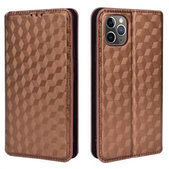 3D Rhombus Imprinting Stand , fallsikkert skinndeksel Mobiltelefonstativ Deksel Shell for iPhone 11 Pro 5,8 tommer