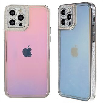 Scratch-Proof Soft TPU Phone Case for iPhone 11 Pro 5.8 inch Shockproof Electroplated Slim Case Rhinestone Decorated Protective Cover