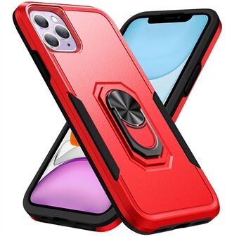 For iPhone 11 Pro 5.8 inch Defender Series Ring Kickstand Hard PC + Soft TPU Phone Cover Case