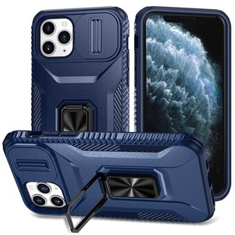 For iPhone 11 Pro-deksel PC+TPU-telefondeksel med skyvekamera-holder.