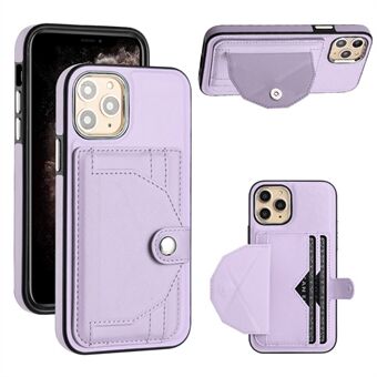 YB Leather Coating Series-4 for iPhone 11 Pro Kickstand PU-lærbelagt TPU-telefonveske med kortholder