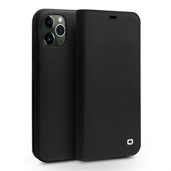 QIALINO For iPhone 11 Pro Max 6,5 tommers Classic topp-lommebokdeksel av okseskinn Telefonveske