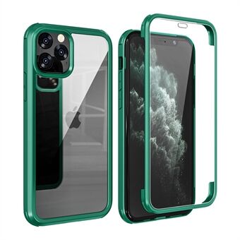 Herdet glass (foran og bak) + TPU-ramme kombideksel for iPhone 11 Pro Max 6,5 tommer