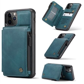 CASEME C20 med glidelåslomme PU-skinnbelagt TPU-skall for iPhone 11 Pro Max