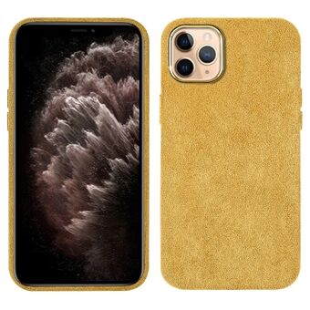 Anti-fall flokkende PU-skinnbelagt PET + metallhybriddeksel Mobiltelefon beskyttelsesdeksel for iPhone 11 Pro Max 6,5 tommer