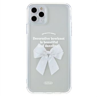 For iPhone 11 Pro Max 6,5 tommer støtsikkert bowknot mønster trykt etui Gjennomsiktig mykt TPU beskyttende telefondeksel