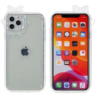 For iPhone 11 Pro Max 6,5 tommers Monster Lens Frame Series Straight Edge Anti-drop TPU-deksel Klart telefondeksel