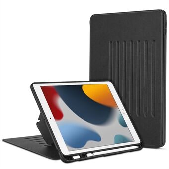 ESR Sentry Multi-Vinkel Visningsstativ Deksel for iPad 10.2 (2021)/(2020)/(2019), PU Lær+PC+TPU Magnetisk Tablet Deksel med Penneholder - Svart