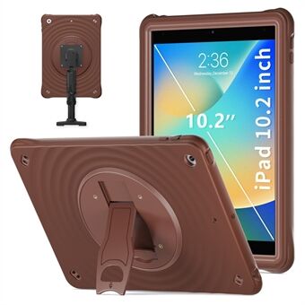 For iPad 10.2 (2021) / (2020) / (2019) Etui med roterbar stativ av PC+silikon+TPU-tablettdeksel.