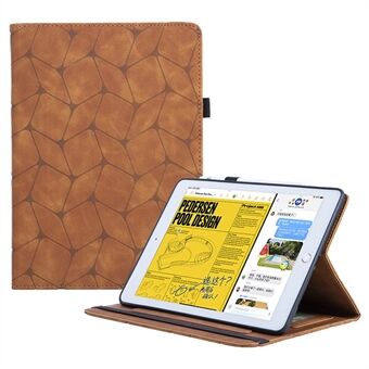 For iPad 10.2 (2021) / (2020) / (2019) / iPad Air 10.5 tommer (2019) Etui PU Lærmønster Nettbrettdeksel med Kortlommer - Brun