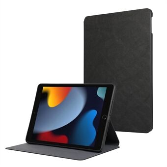 For iPad 10.2 (2021) / (2019) / (2020) PU lær flip-cover Anti-Drop Auto Wake / Sleep-nettbrett-etui med stativ