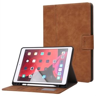 For iPad 10.2 (2021) / (2019) / (2020) / Air 10.5 inch (2019) Case Wallet Calf Texture Tablet Cover med pennspalte