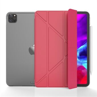 Magnetisk absorpsjon Origami Smart TPU Lærveske Nettbrettdeksel for iPad Pro 12,9-tommers (2020)