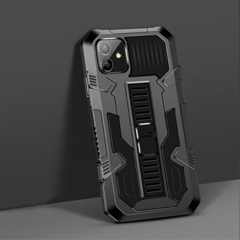 Vanguard Firehjørners Airbag Anti-Fall PC + TPU Hybrid Mobildeksel med Skjult Stativ for iPhone 12 mini