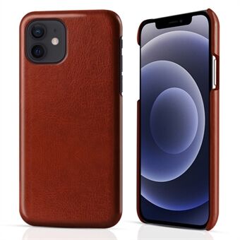 KSQ Retro Crazy Horse Texture PU-skinnbelagt PC Støtsikker, robust og slitesterk deksel til iPhone 12/12 Pro 6,1 tommer