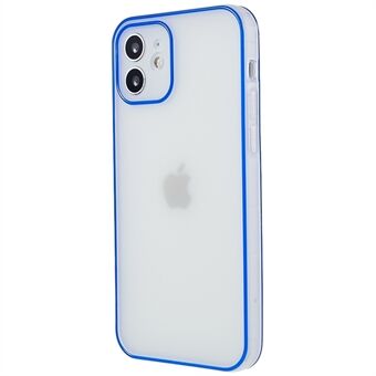 Fallsikkert matt telefondeksel for iPhone 12 6,1 tommers lysende ramme Anti- Scratch TPU telefondeksel