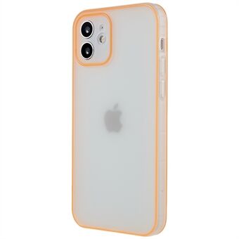 Fallsikkert matt telefondeksel for iPhone 12 6,1 tommers lysende ramme Anti- Scratch TPU telefondeksel