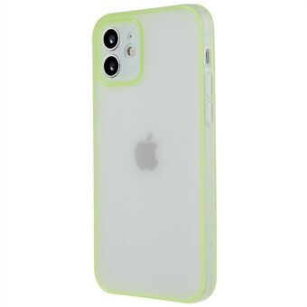 Fallsikkert matt telefondeksel for iPhone 12 6,1 tommers lysende ramme Anti- Scratch TPU telefondeksel