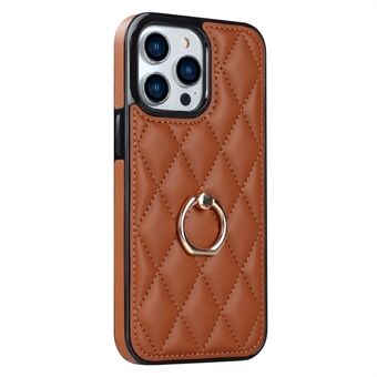 For iPhone 12 Pro / 12 PU-skinn+TPU-mobilveske Støtsikkert støttetelefondeksel