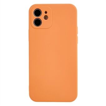 For iPhone 12 6,1 tommer gummiert TPU-telefondeksel Fiberfôr Fallsikkert beskyttelsesdeksel