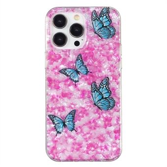 For iPhone 12 / 12 Pro 6,1 tommer støtsikkert deksel skallmønster IMD Marble Flower TPU telefondeksel