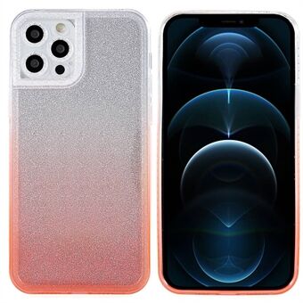 For iPhone 12 Pro 6.1 inch Phantom Series Gradient Phone Case with Separable Glittering Plate TPU Shock Absorption Back Cover