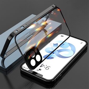 Precision Dobbeltsidig herdet glass dobbel spenne med full deksel Kamera beskyttende telefonveske for iPhone 12 Pro