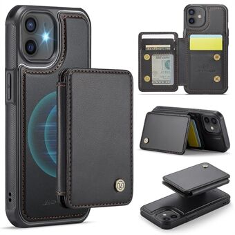 JEEHOOD J05 For iPhone 12 / 12 Pro Etui Avtagbar RFID-blokkerende Kortholder Telefondeksel