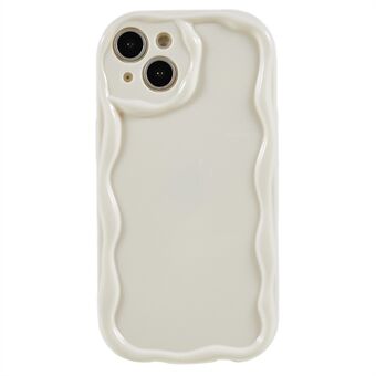 For iPhone 12 Pro 6,1 tommer Wave Design smarttelefondeksel Myk TPU Anti- Scratch telefonveske - Hvit