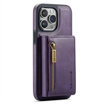 DG.MING M5-serien for iPhone 12 / 12 Pro-etui Tri-fold-lommebok PU+PC+TPU-telefondeksel