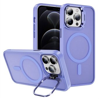 For iPhone 12 / 12 Pro Etui Kompatibel med MagSafe PC+TPU+Metall Telefondeksel Støttebein