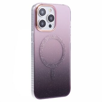 For iPhone 12 / 12 Pro Etui Kompatibelt med MagSafe Glitter Gradient TPU+Akril Slank Telefonetui