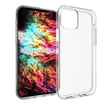 Anti-fingeravtrykk Clear TPU Mobiltelefonskall for iPhone 12 Pro Max 6,7 tommer