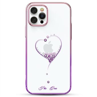 KINGXBAR Wish Series Shiny Authorized Swarovski Crystals Plating PC Hard Shell for iPhone 12 Pro Max 6,7 tommer - Lilla