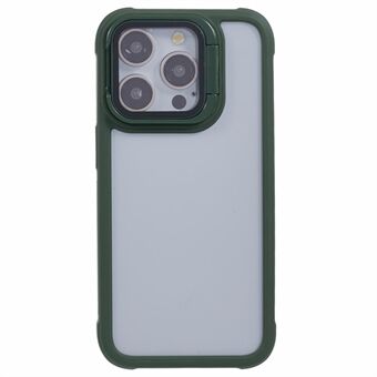 For iPhone 12 Pro Max-etui TPU+PC-telefondeksel med objektivrammebrakett