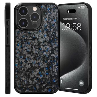 For iPhone 12 Pro Max Magnetisk Etui Smidd Tekstur Aramid Fiber+TPU Anti-Skl telefondeksel