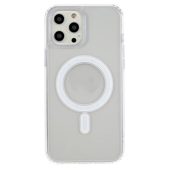 For iPhone 12 Pro Max 6,7 tommer Magnetisk Telefonetui Kompatibel med MagSafe Hard Akryl Myk TPU Støtsikker Deksel