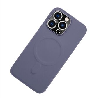 For iPhone 12 Pro Max 6,7 tommer PU-skinnbelagt TPU-etui Magnetisk mobiltelefonbakdeksel kompatibelt med MagSafe